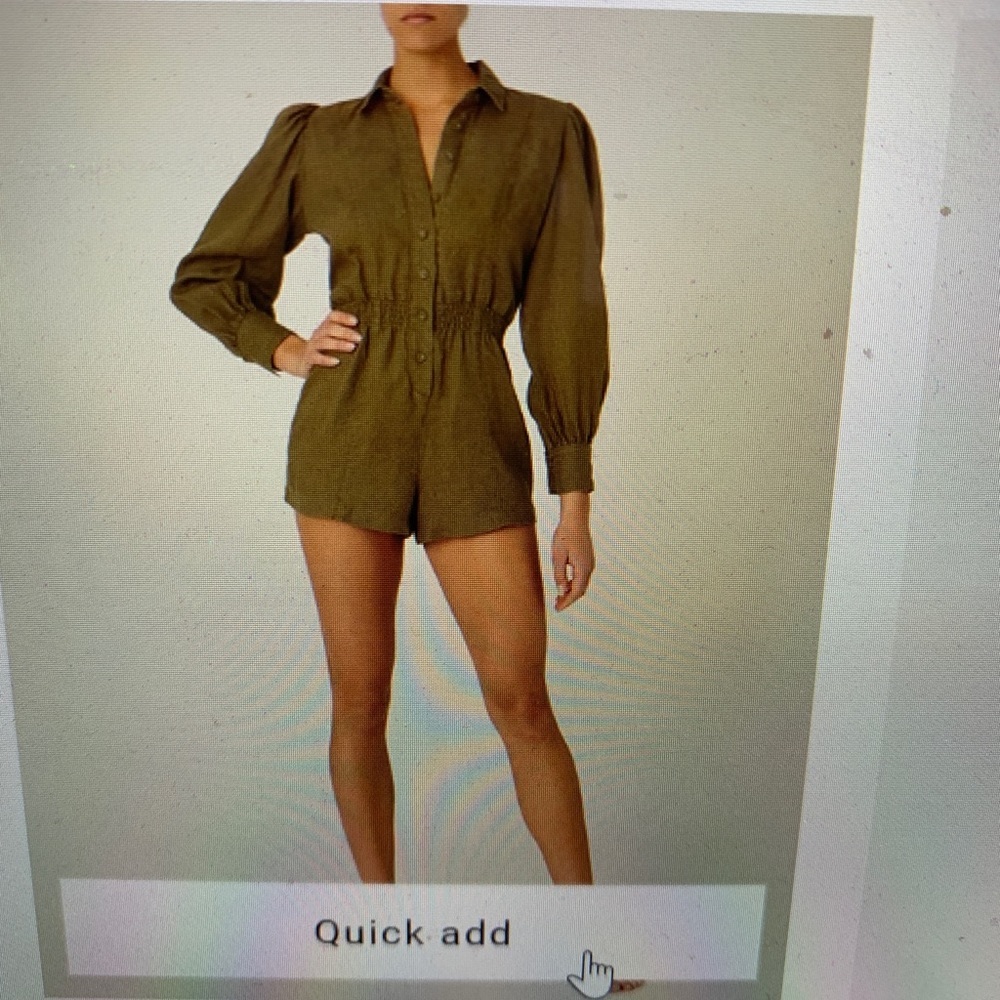 We wore what green linen romper